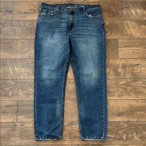 George Men's Straight Leg Blue Jeans